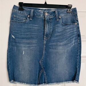 Seven7 Blue Pencil Skirt Knee-Length Casual size 8. With stretch